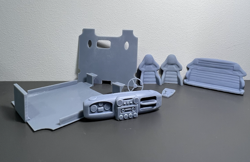 Parts per a maqueta Jeep